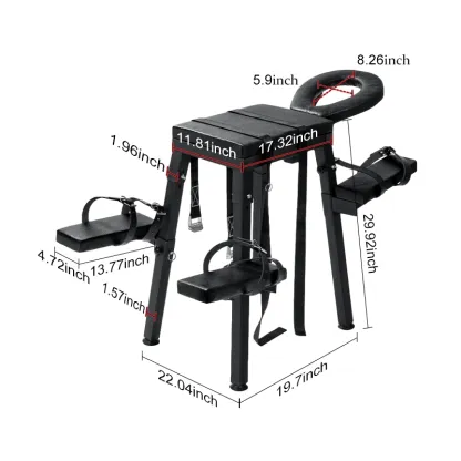 Fauteuil Tantra Extrême avec Réglage et Menottes de Poignet de Contrainte