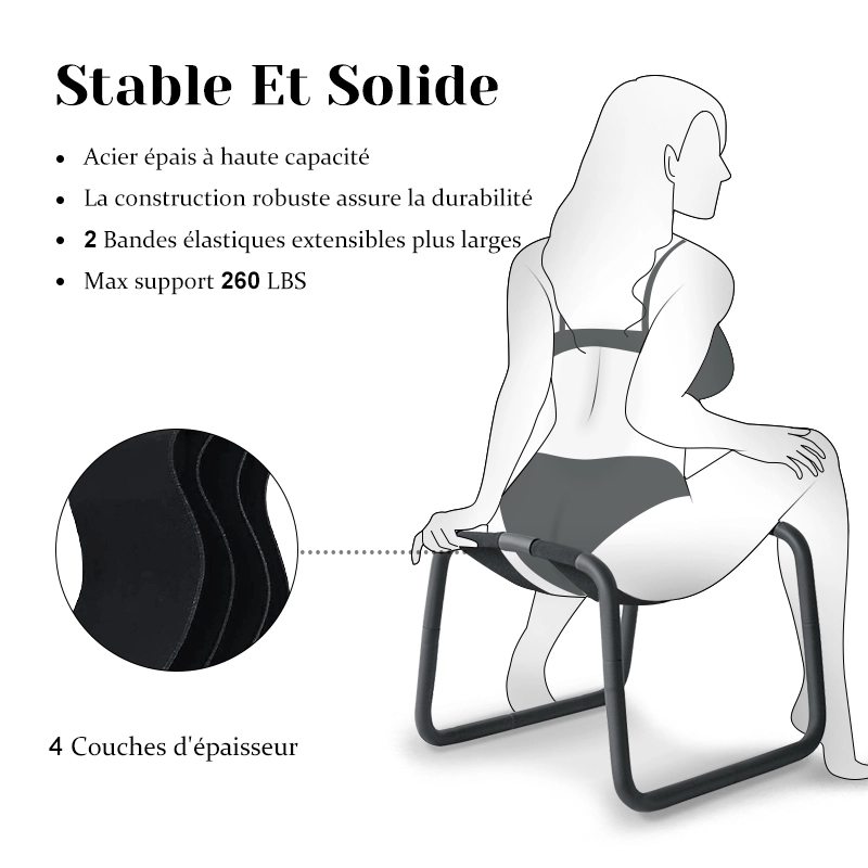 Fauteuil Tantra Rebondissant Ajustable pour un Meilleur Soutien des Positions