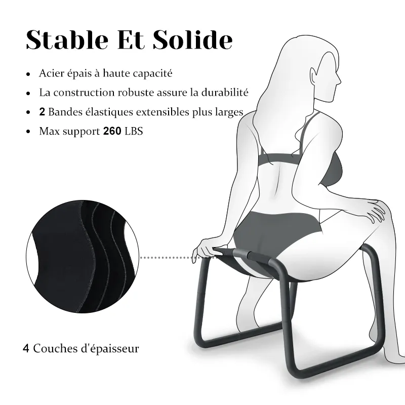 Fauteuil Tantra Rebondissant Ajustable pour un Meilleur Soutien des Positions