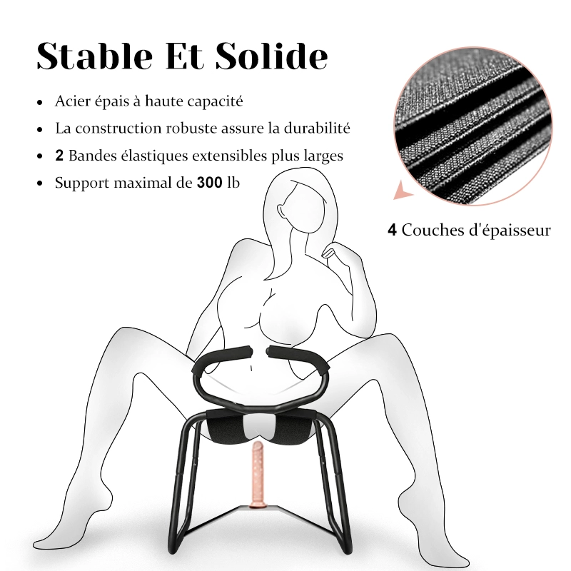Fauteuil Tantra avec Accoudoirs et Godemichet de 20 cm