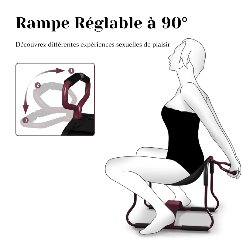 Fauteuil Tantra Multifonctionnel avec Accoudoirs pour Amélioration des Positions