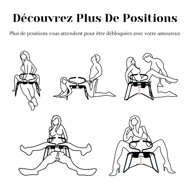 Fauteuil Tantra Multifonctionnel avec Accoudoirs pour Amélioration des Positions