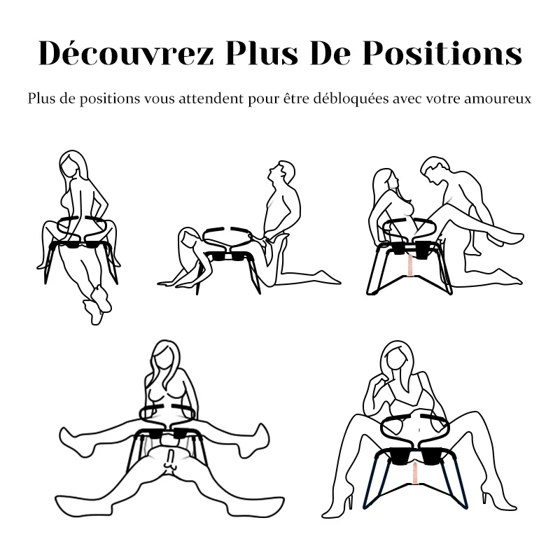 Fauteuil Tantra Multifonctionnel avec Accoudoirs pour Amélioration des Positions