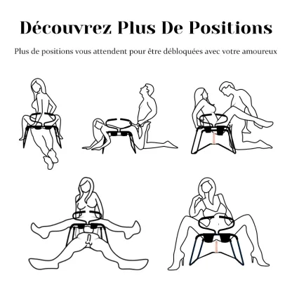 Fauteuil Tantra Multifonctionnel avec Accoudoirs pour Amélioration des Positions