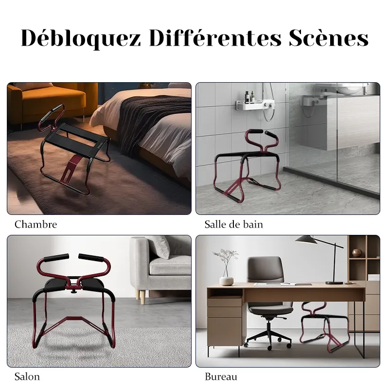 Fauteuil Tantra Multifonctionnel avec Accoudoirs pour Amélioration des Positions