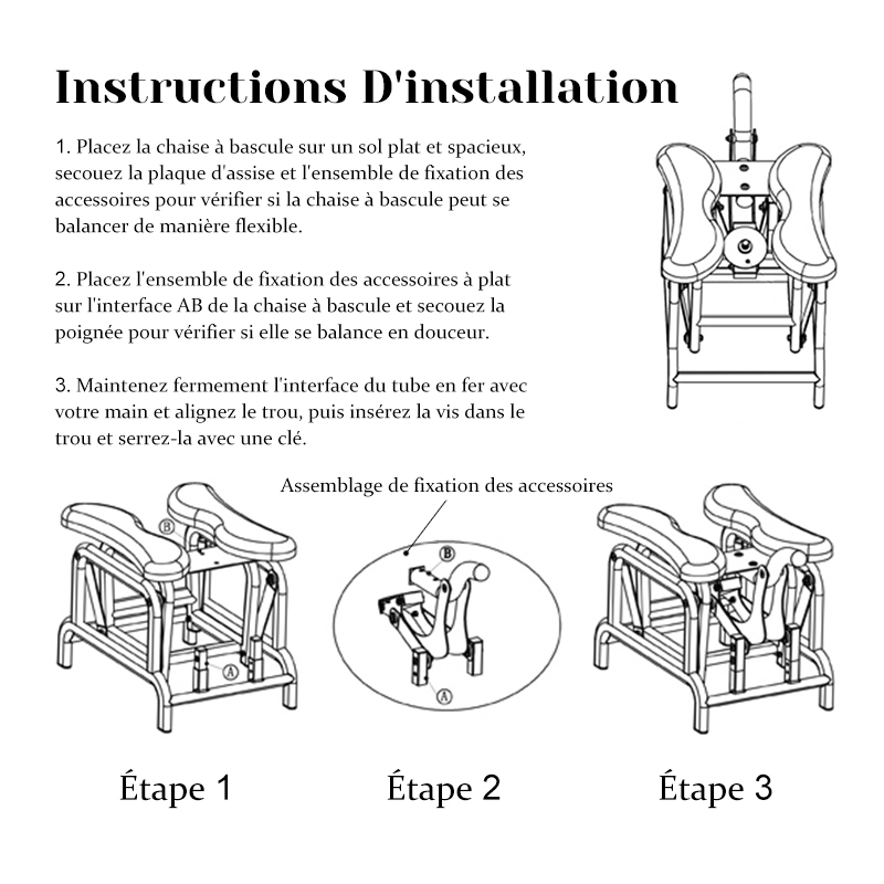 Fauteuil Tantra Robuste à Bascule avec Dildo