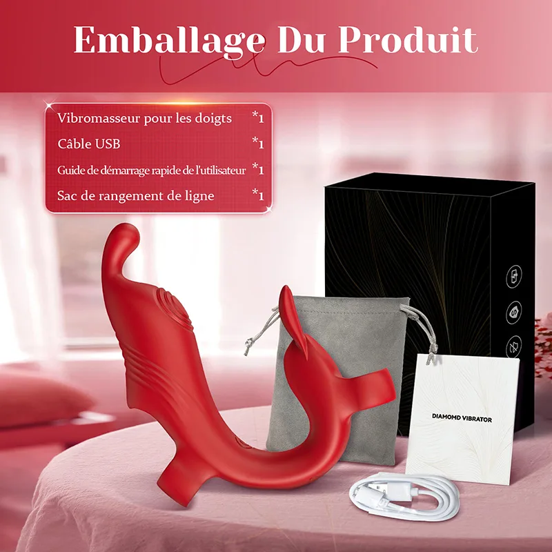 Finger Vibrator À 10 Modes De Vibration Puissants Portable