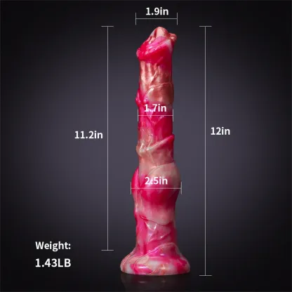 Gode ​​Cheval Réaliste en Silicone à Gros Nœuds 30cm 