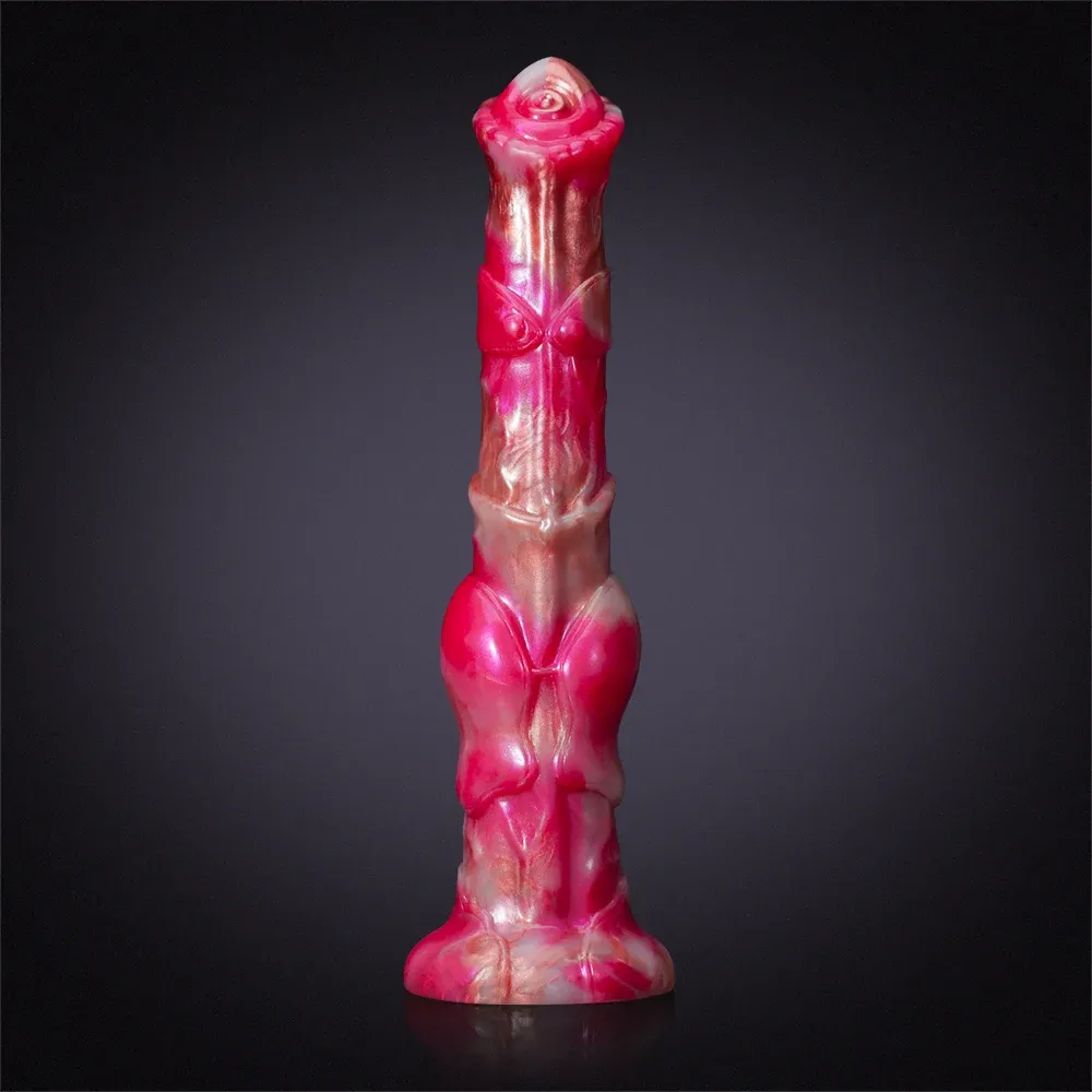 Gode ​​Cheval Réaliste en Silicone à Gros Nœuds 30cm 