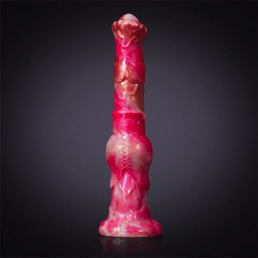 Gode ​​Cheval Réaliste en Silicone à Gros Nœuds 30cm 