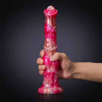 Gode ​​Cheval Réaliste en Silicone à Gros Nœuds 30cm 