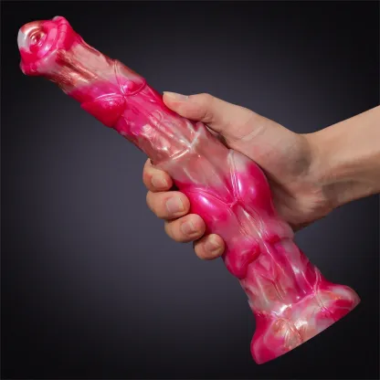 Gode ​​Cheval Réaliste en Silicone à Gros Nœuds 30cm 