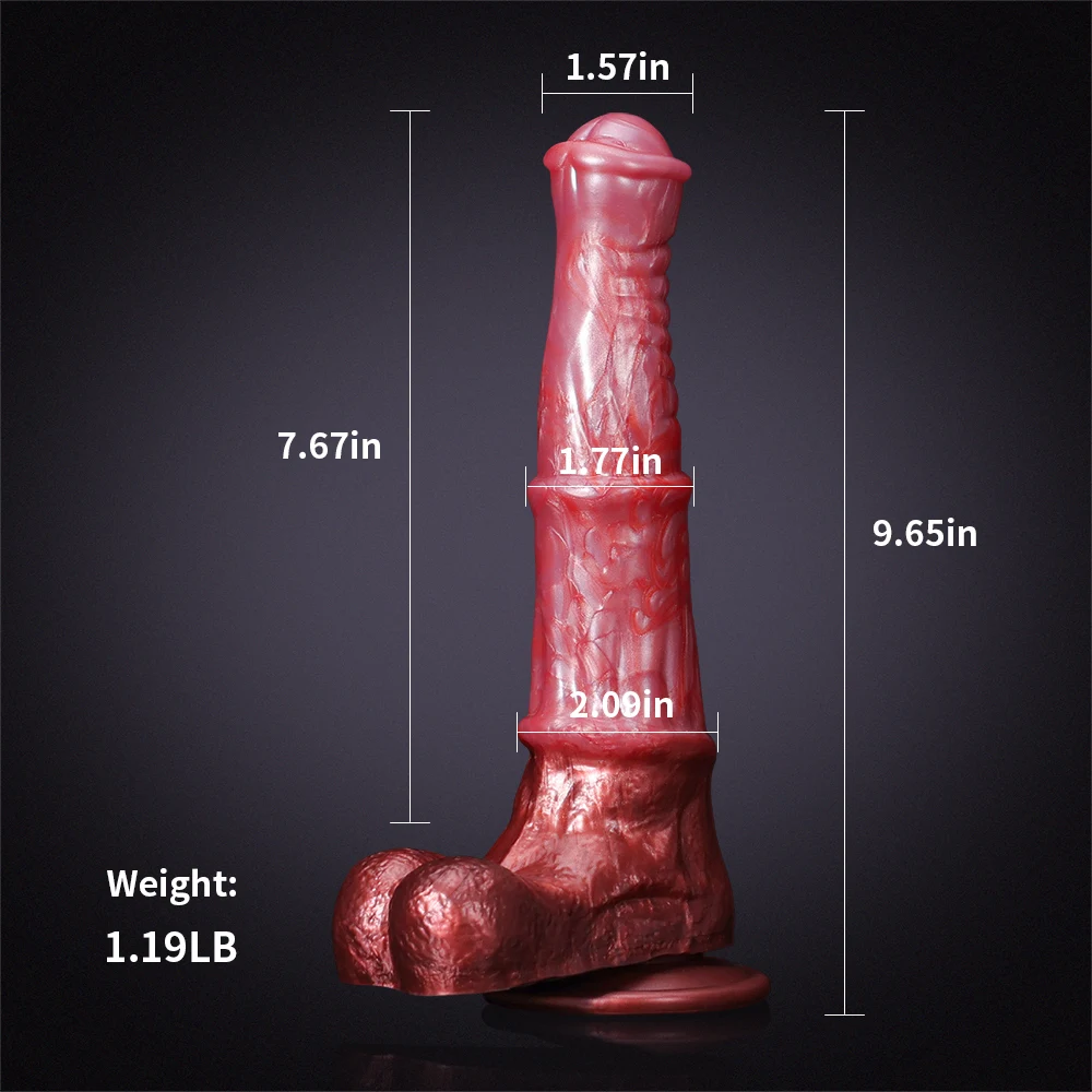 Gode ​​Cheval Rose Réaliste 24,5 cm