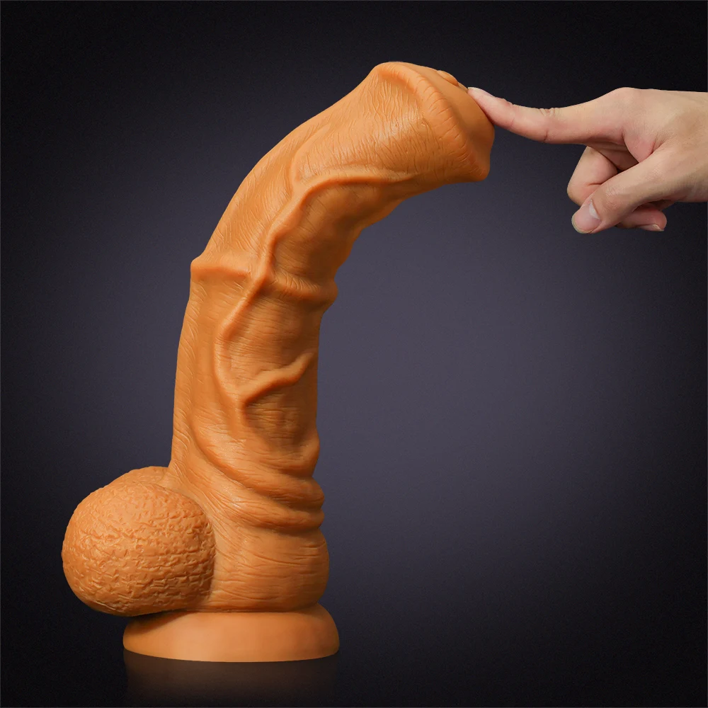Gode ​​Cheval Rugueux en Silicone Liquide Doré Extra Large 32-37 cm