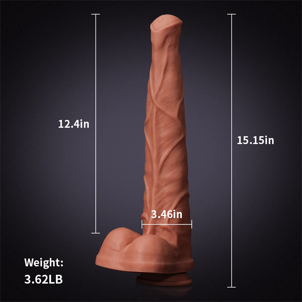 Gode ​​Cheval Ultra Long en Silicone 38,5 cm