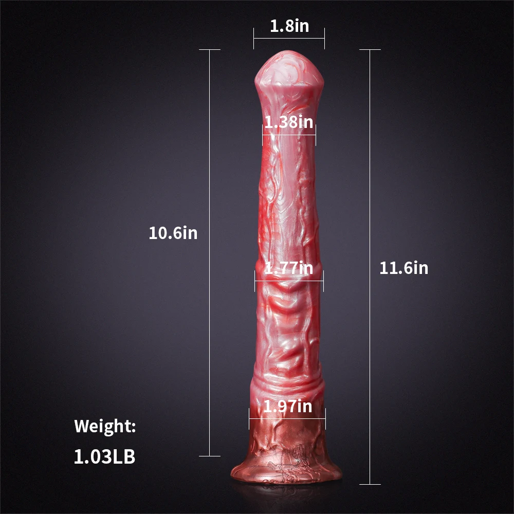 Gode ​​Cheval en Silicone Souple et Réaliste 29,5 cm