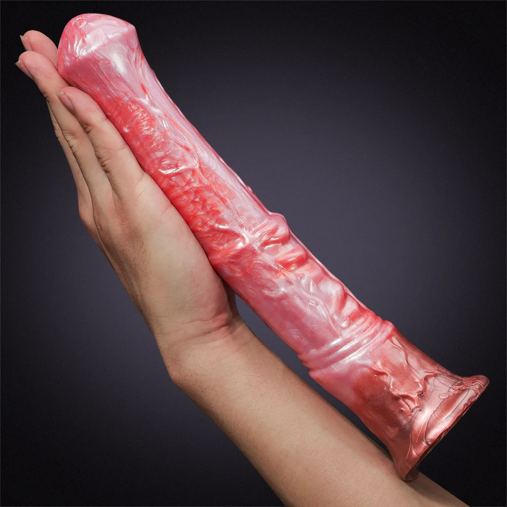 Gode ​​Cheval en Silicone Souple et Réaliste 29,5 cm