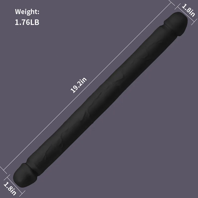 Gode ​​Double Extra Long en Silicone Liquide 49cm