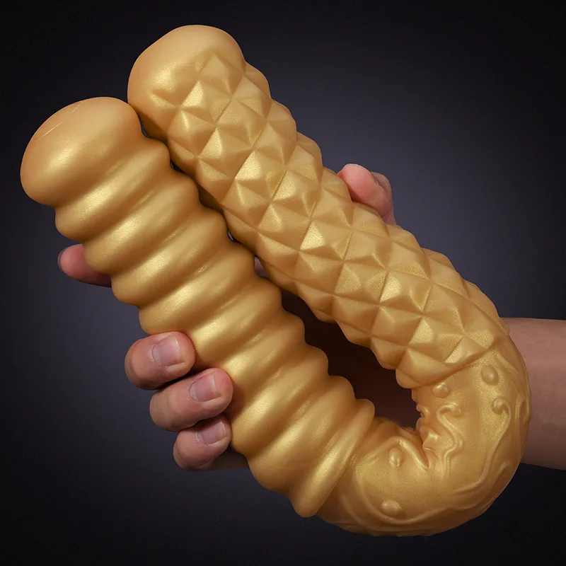Gode ​​Double Silicone Doré 46cm