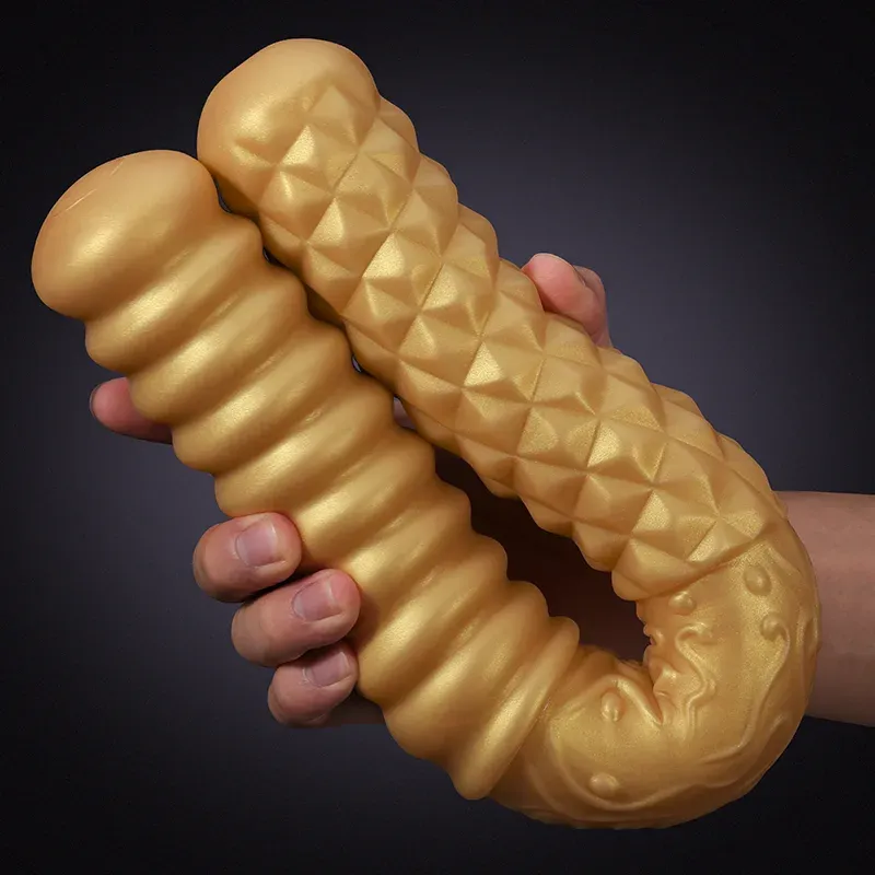 Gode ​​Double Silicone Doré 46cm