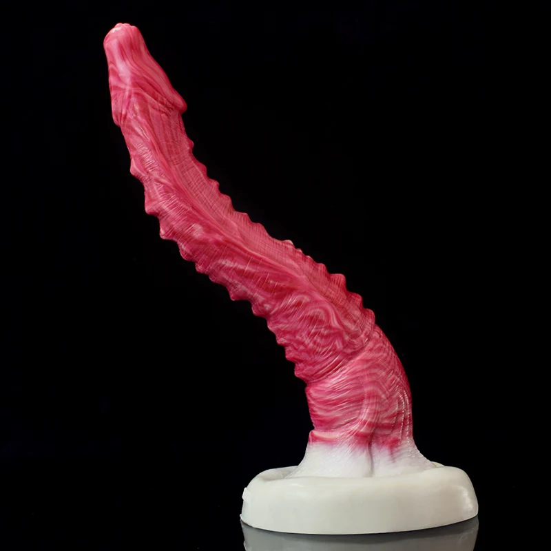 Gode Dragon Réaliste et Courbé en Silicone 26,5 cm