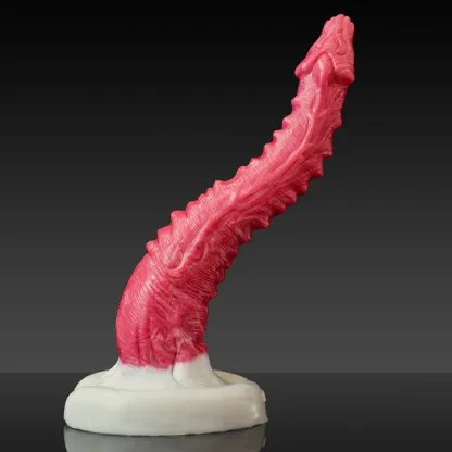 Gode Dragon Réaliste et Courbé en Silicone 26,5 cm