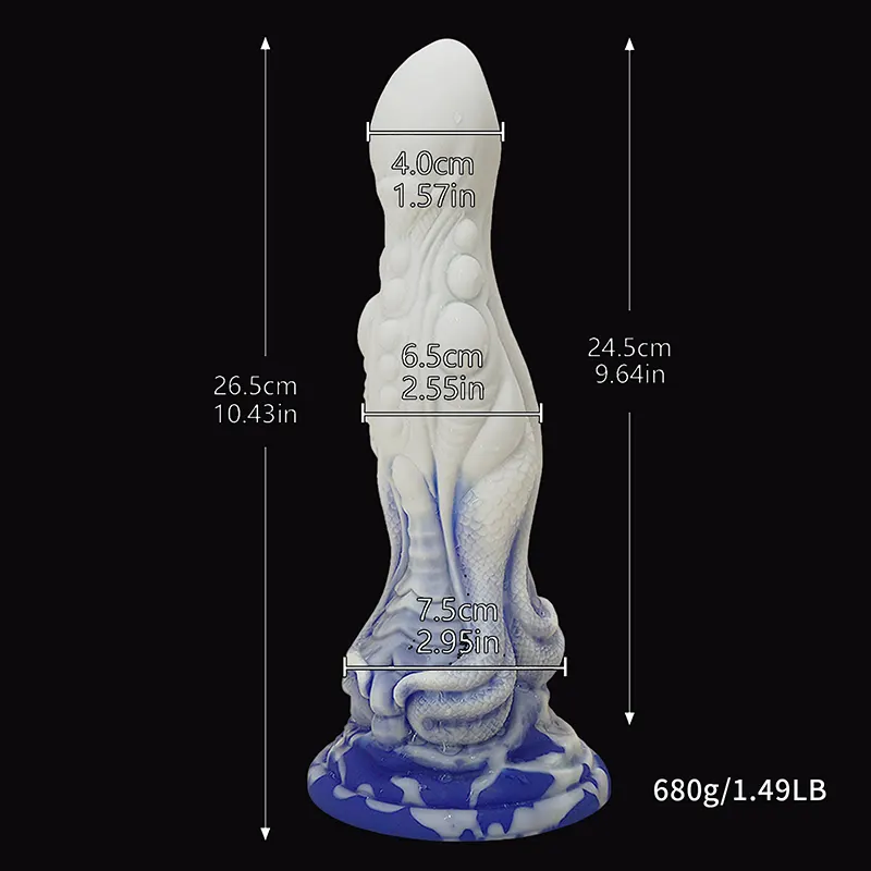 Gode Dragon en Silicone Liquide 26,5 cm