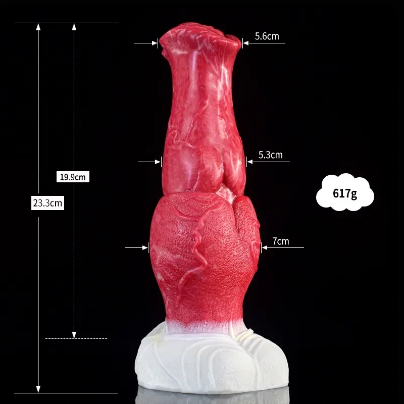 Gode Dragon en Silicone avec Gros Nœud Réaliste 23,3 cm