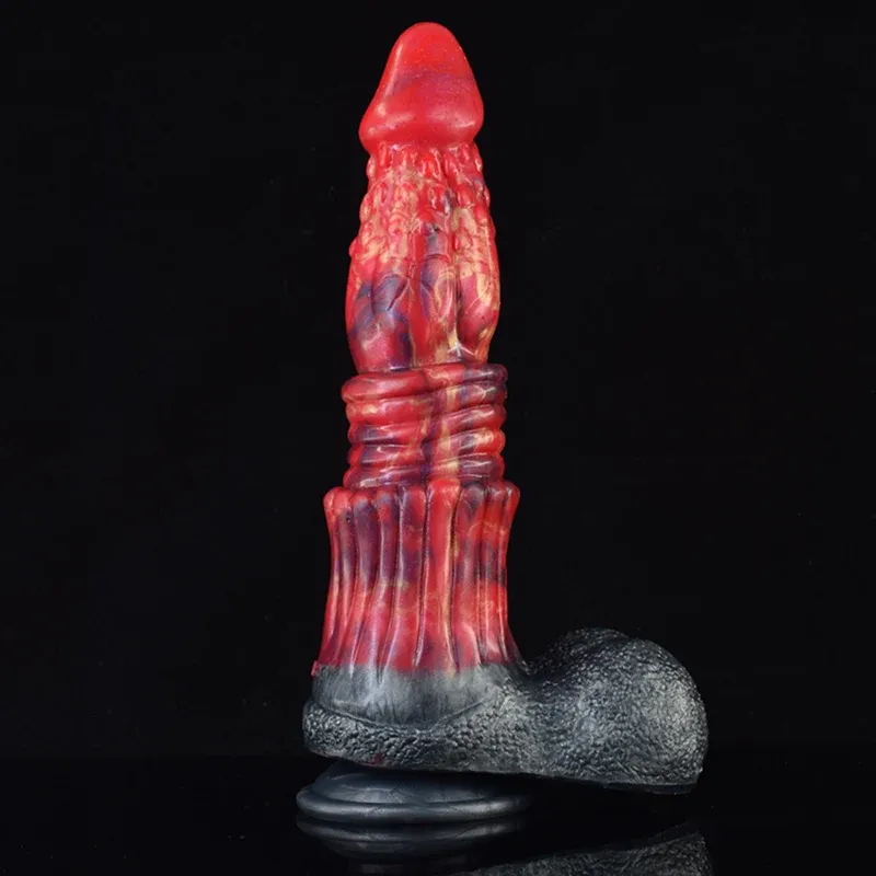 Gode Dragon en Silicone avec Testicules Réalistes 26,5 cm