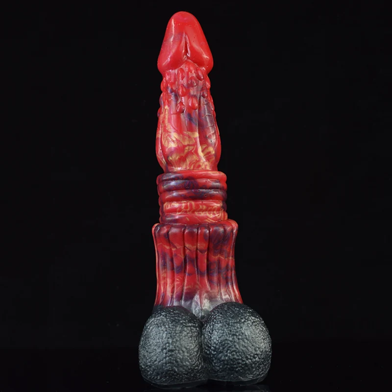 Gode Dragon en Silicone avec Testicules Réalistes 26,5 cm