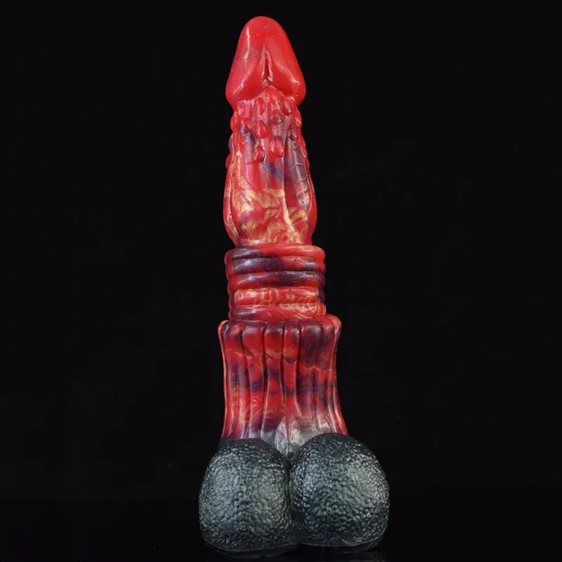 Gode Dragon en Silicone avec Testicules Réalistes 26,5 cm