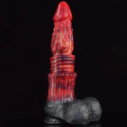 Gode Dragon en Silicone avec Testicules Réalistes 26,5 cm