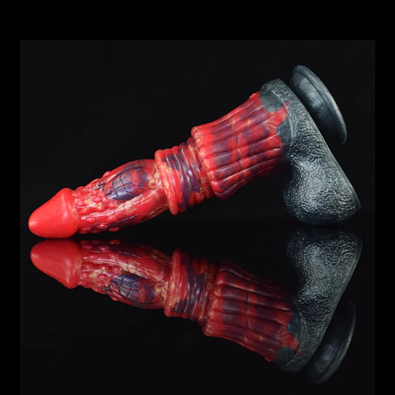 Gode Dragon en Silicone avec Testicules Réalistes 26,5 cm