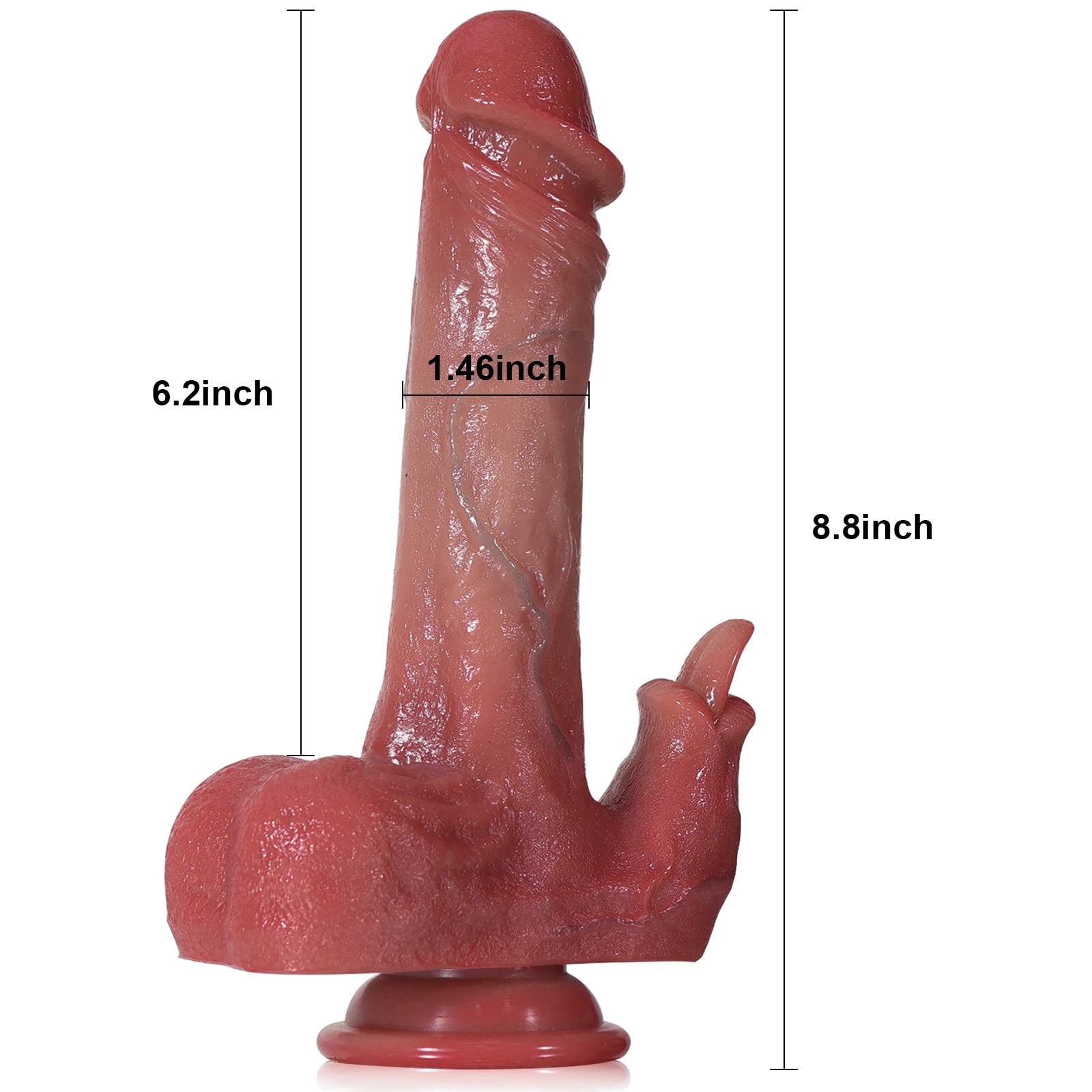 Gode Lapin Vibrant Électrique en Silicone 22.35cm