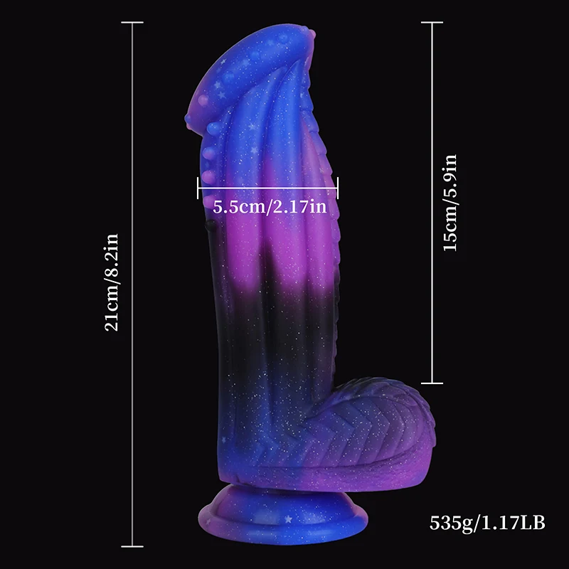Gode Monster Alien en Silicone de Grande Taille, 21 cm