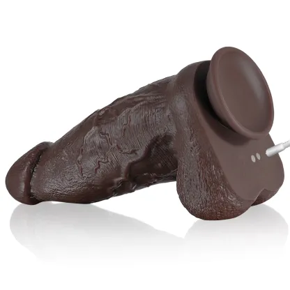 Gode Noir Réaliste Silicone Vibrant avec Telecommande 23.5cm