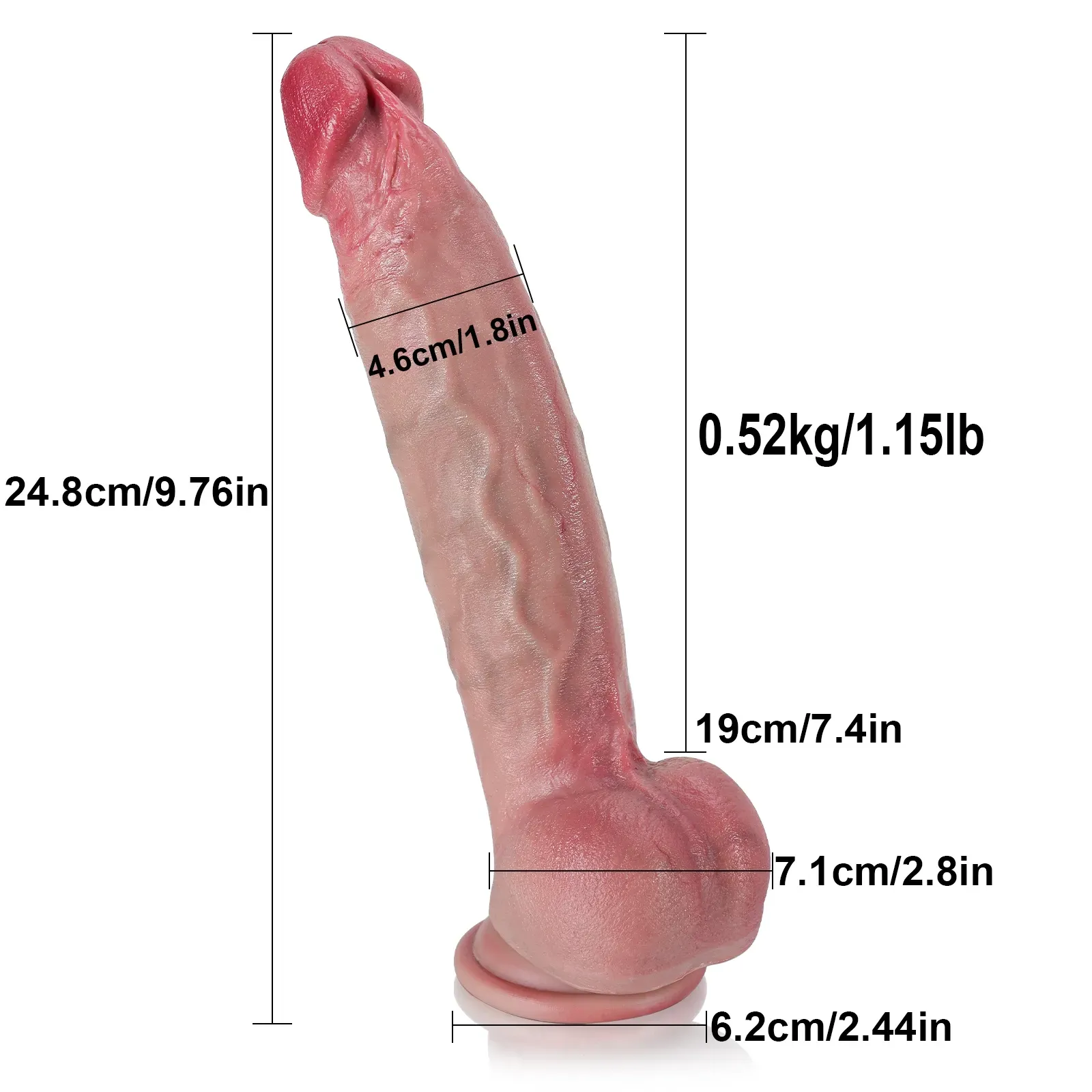 Gode Réaliste Anal Silicone Souple 24.79cm