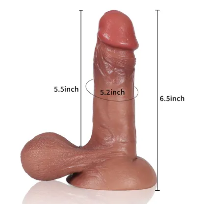 Gode Realiste Petit Avec Testicules Mobiles De 16 cm