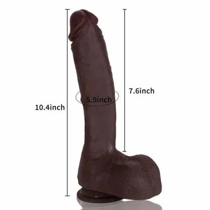 Gode Réaliste Silicone Avec Arbre Cranté 26 cm