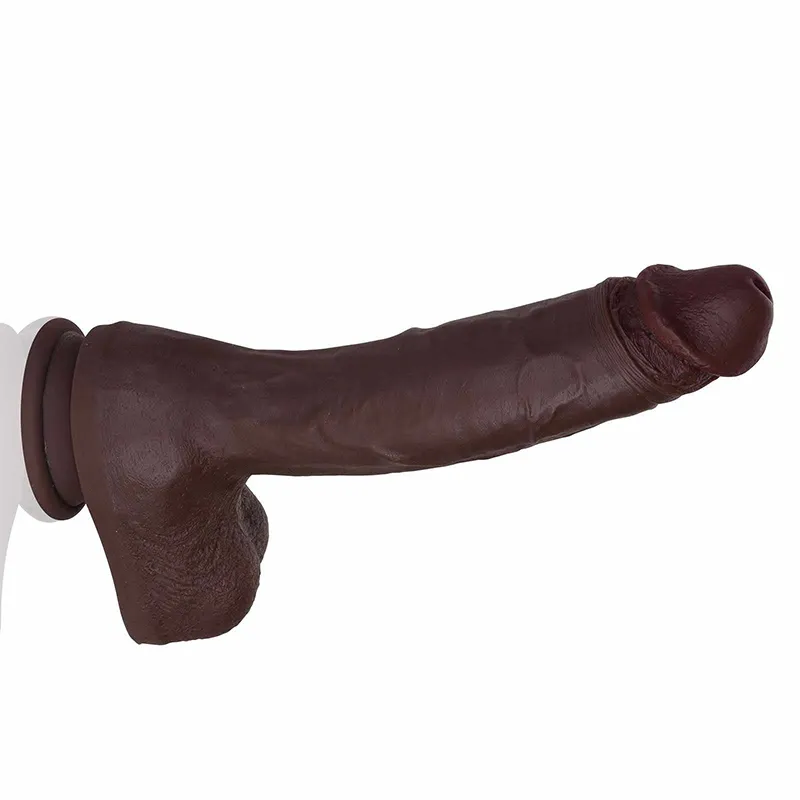 Gode Réaliste Silicone Avec Arbre Cranté 26 cm