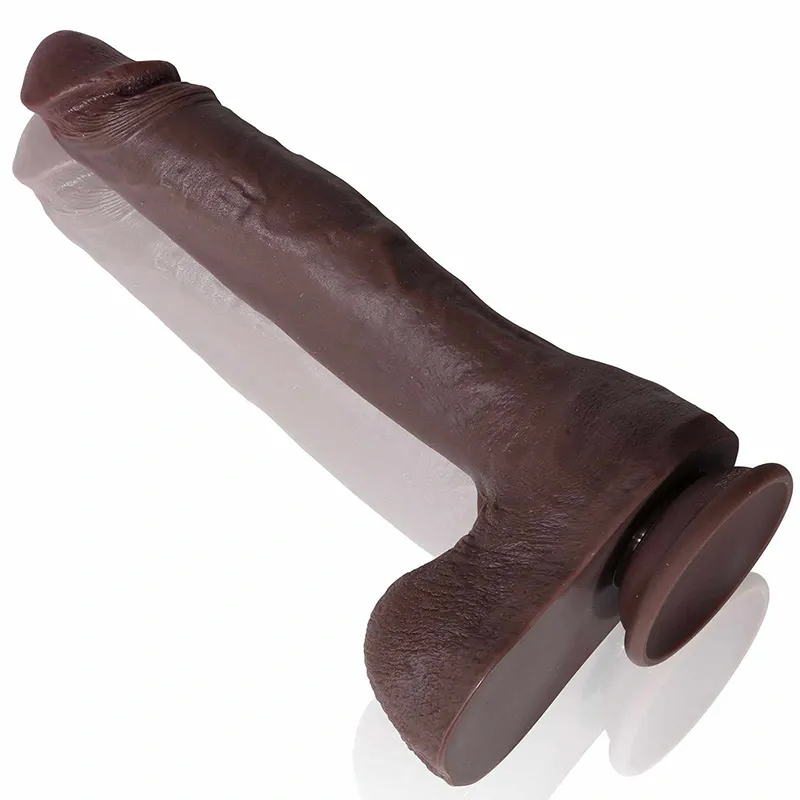 Gode Réaliste Silicone Avec Arbre Cranté 26 cm