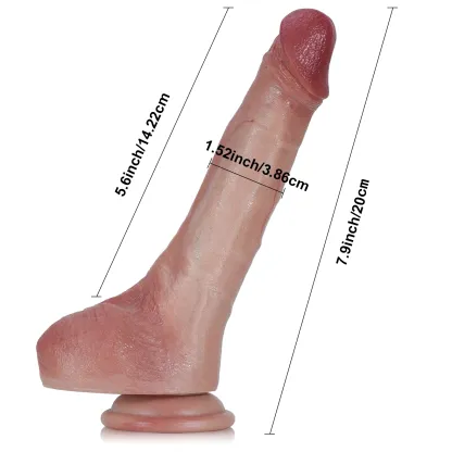 Gode Ventouse Douche Réaliste Silicone 20cm
