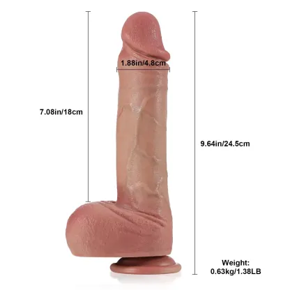 Gode Ventouse Realiste Silicone Lesbienne 24.5cm