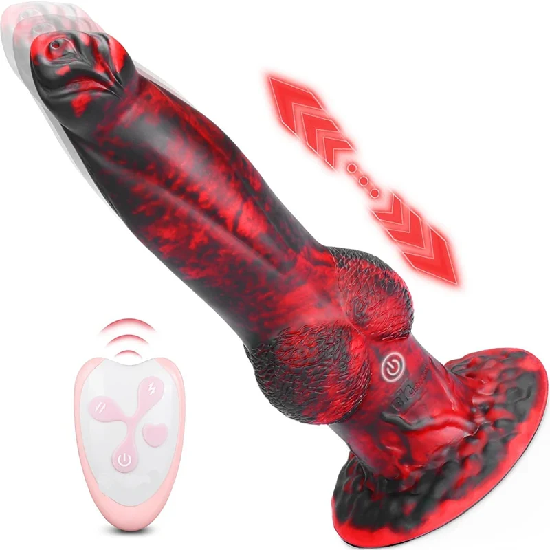 Gode Vibrant Silicone Rétractable Solide 22,09 cm