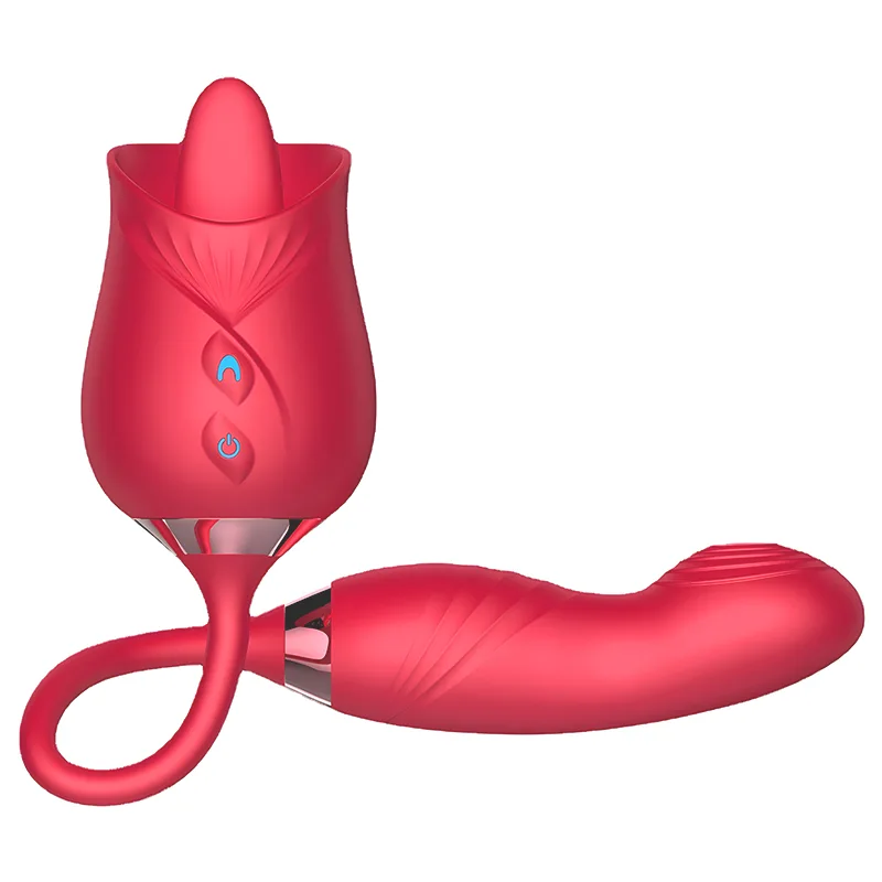 Léchage de Clitoris Multifonctionnel Rose Vibrator Avec Stimulateur Vibrant