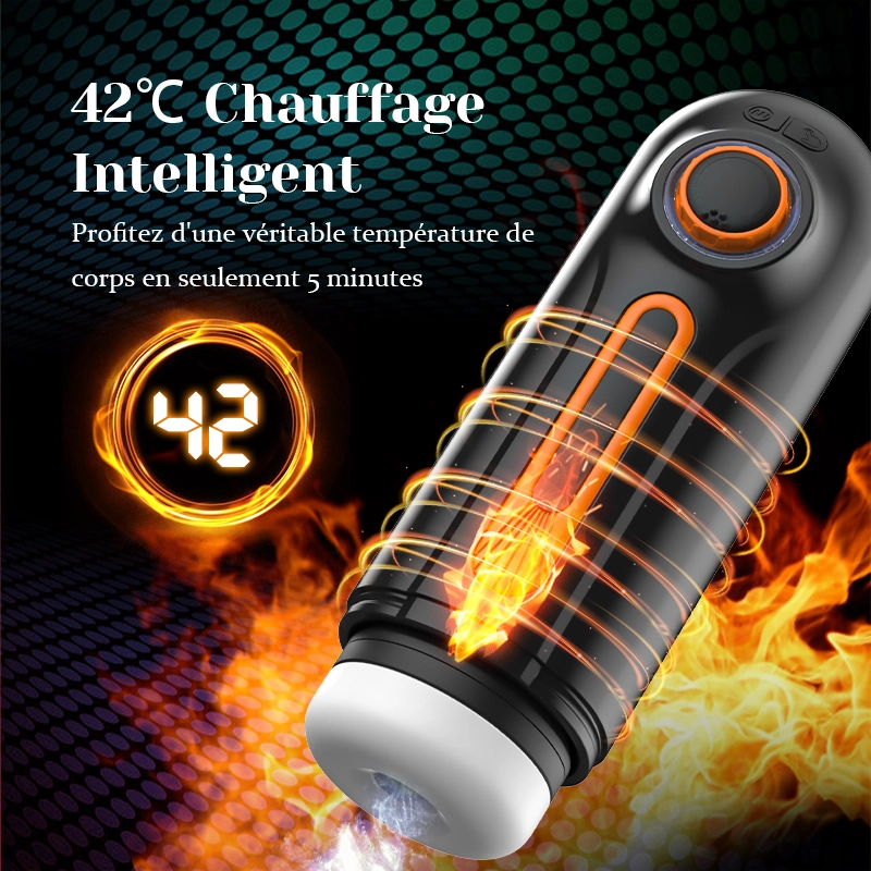 Masturbateur Automatique Avec 10 Vibrations Poussées Et 4 Modes De Succion