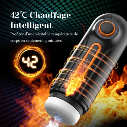 Masturbateur Automatique Avec 10 Vibrations Poussées Et 4 Modes De Succion