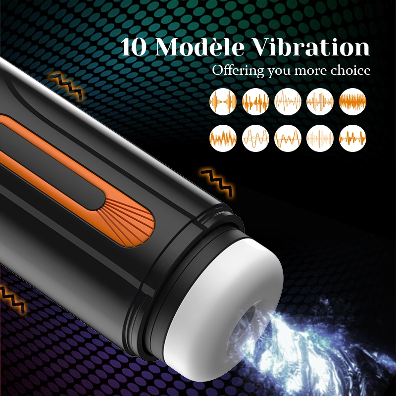 Masturbateur Automatique Avec 10 Vibrations Poussées Et 4 Modes De Succion