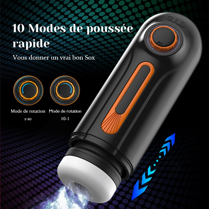 Masturbateur Automatique Avec 10 Vibrations Poussées Et 4 Modes De Succion