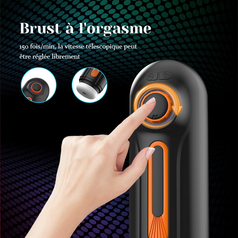 Masturbateur Automatique Avec 10 Vibrations Poussées Et 4 Modes De Succion